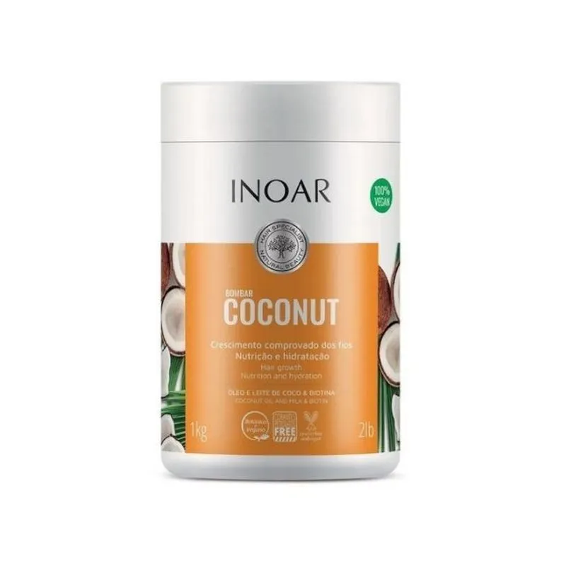 Creme para Tratamento Inoar Másc. 1kg Bombar Coconut
