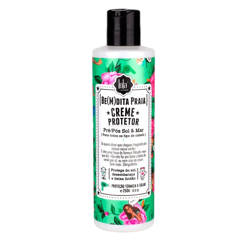 Creme Protetor Capilar Lola Be(M)dita Praia Pré e Pós Sol & Mar 250g
