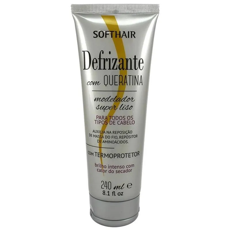 Defrizante Soft Hair - Bisnaga 240ml Queratina