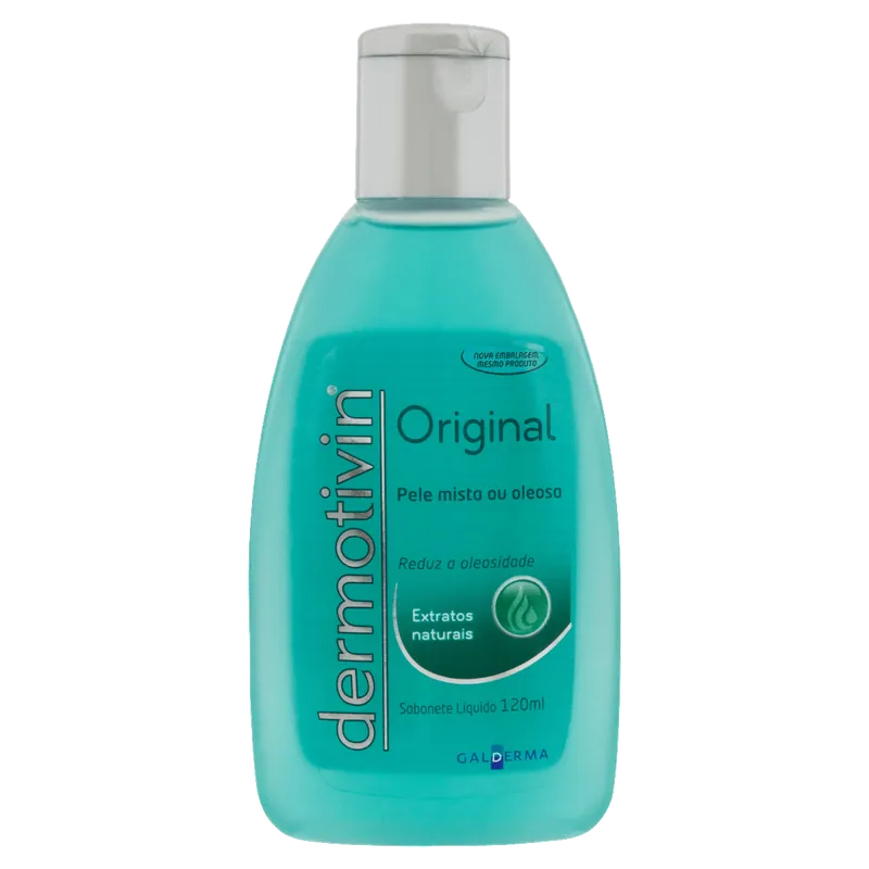 Sabonete Líquido Facial Dermotivin Original Peles Mistas a Oleosas 120ml