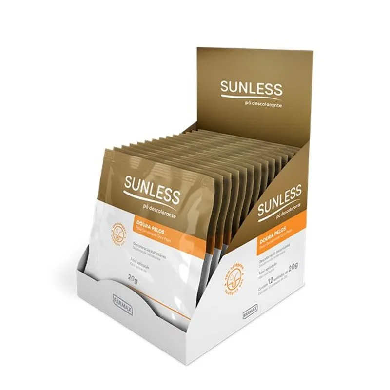 Descolorante em Pó Sunless 8g - Doura Pelos (Pack com 12 Unidades)