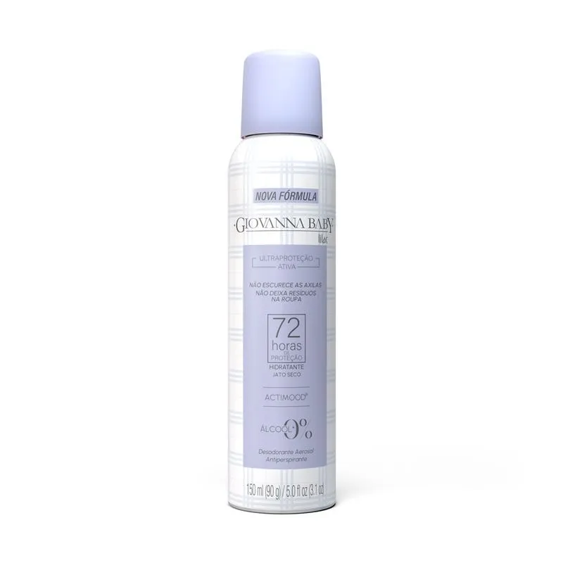 Desodorante Aerosol Giovanna Baby Lilac 72h 150ml