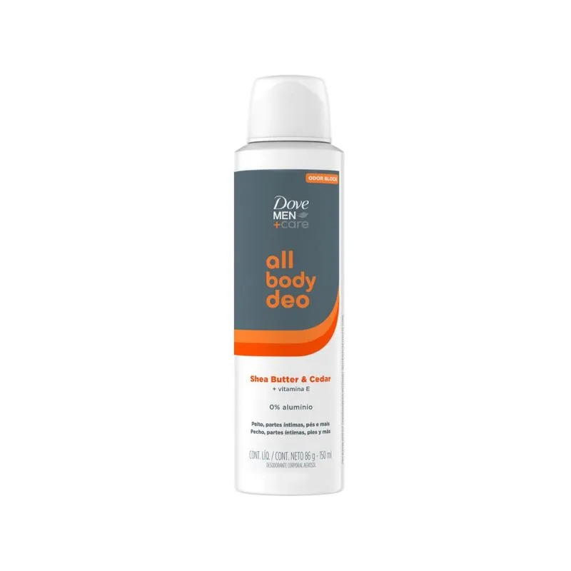 Desodorante Aerossol Dove Men+care Shea Butter Cedar 150ml