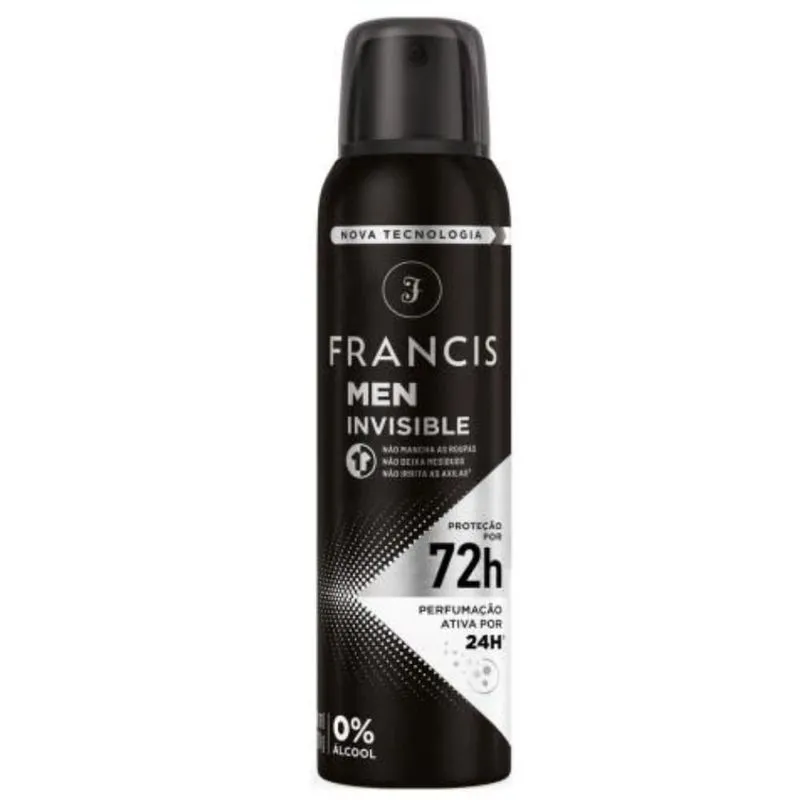 Desodorante Aerossol Francis Men Invisível Branco 150ml