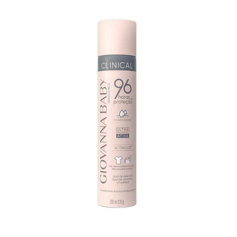Desodorante Antiperspirante Giovanna Baby Clinical Innocence 96h Spray 200ml