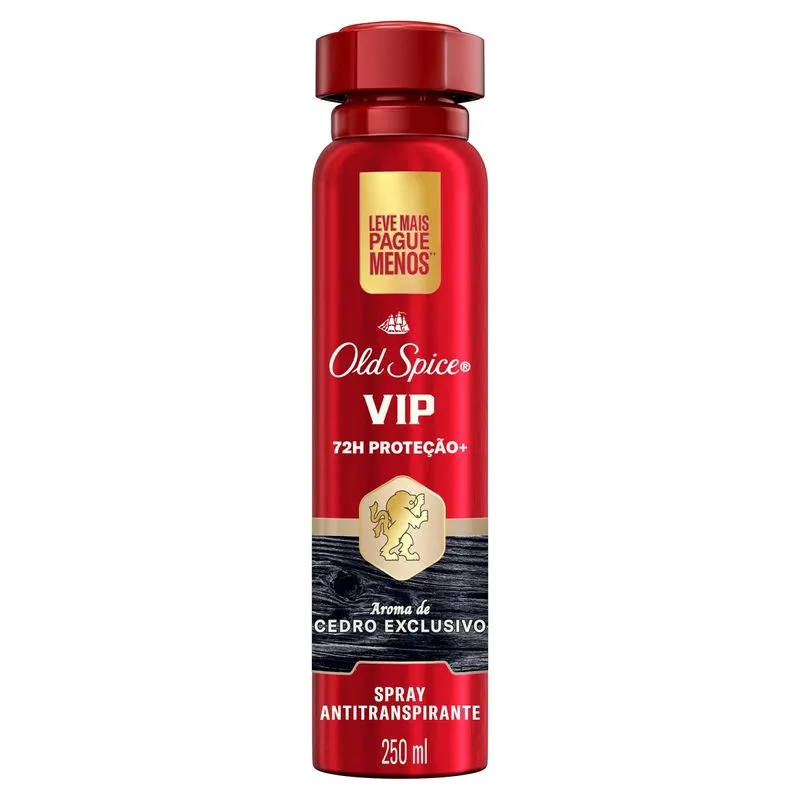 Desodorante Antitranspirante Old Spice Aerossol VIP 250ml
