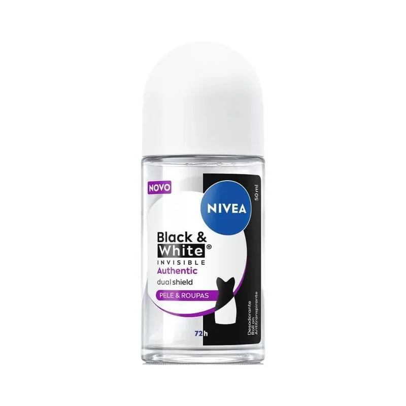 Desodorante Antitranspirante Nivea Black & White Invisible Roll On 50ml