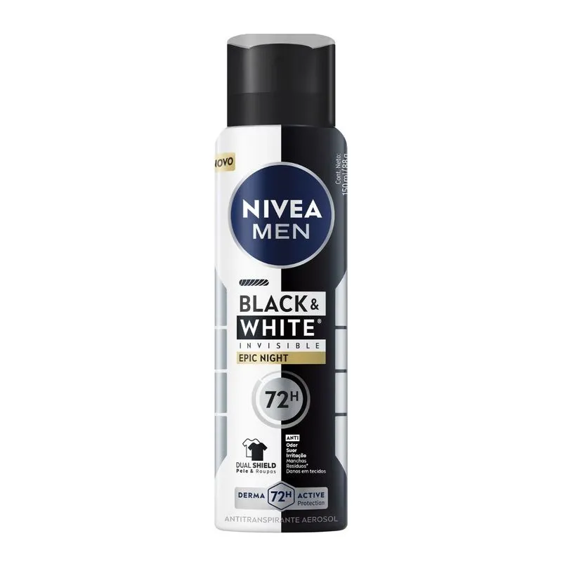 Desodorante Antitranspirante Nivea Men Black & White Epic Night Aerosol 150ml