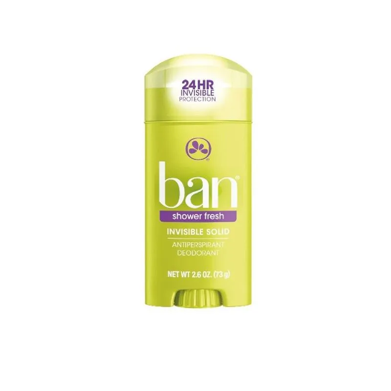 Desodorante Antiperspirante Ban Invisible Solid Shower Fresh 24h Stick 73g