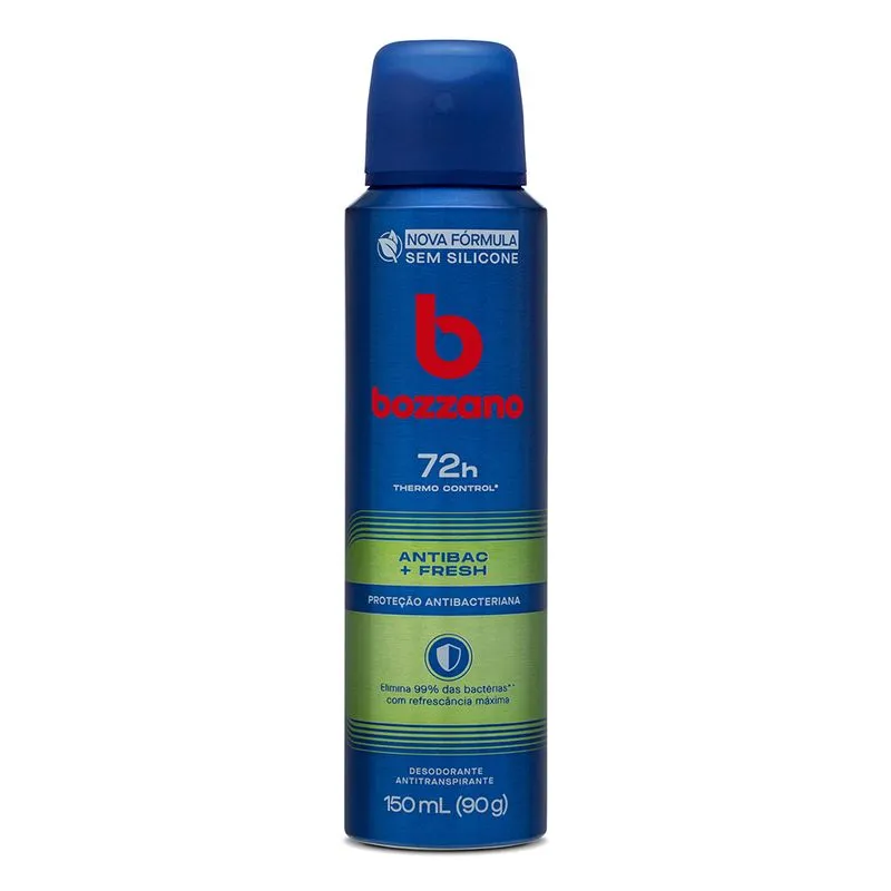 Desodorante Antitranspirante Bozzano Antibac + Fresh 72h Aerossol 150ml