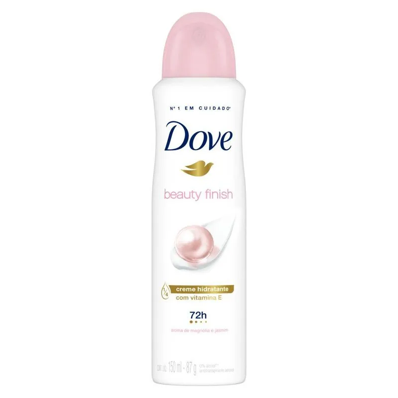 Desodorante Antitranspirante Dove Beauty Finish Sem Álcool 72h Aerossol 150ml