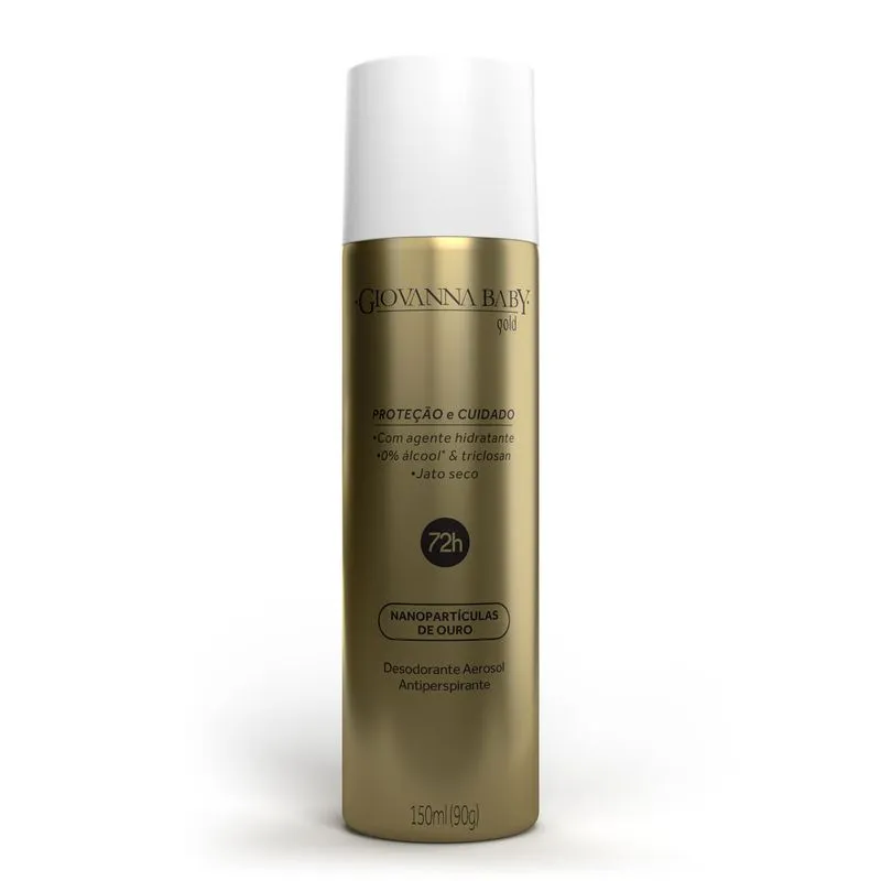 Desodorante Antiperspirante Giovanna Baby Gold 72h Aerossol 150ml