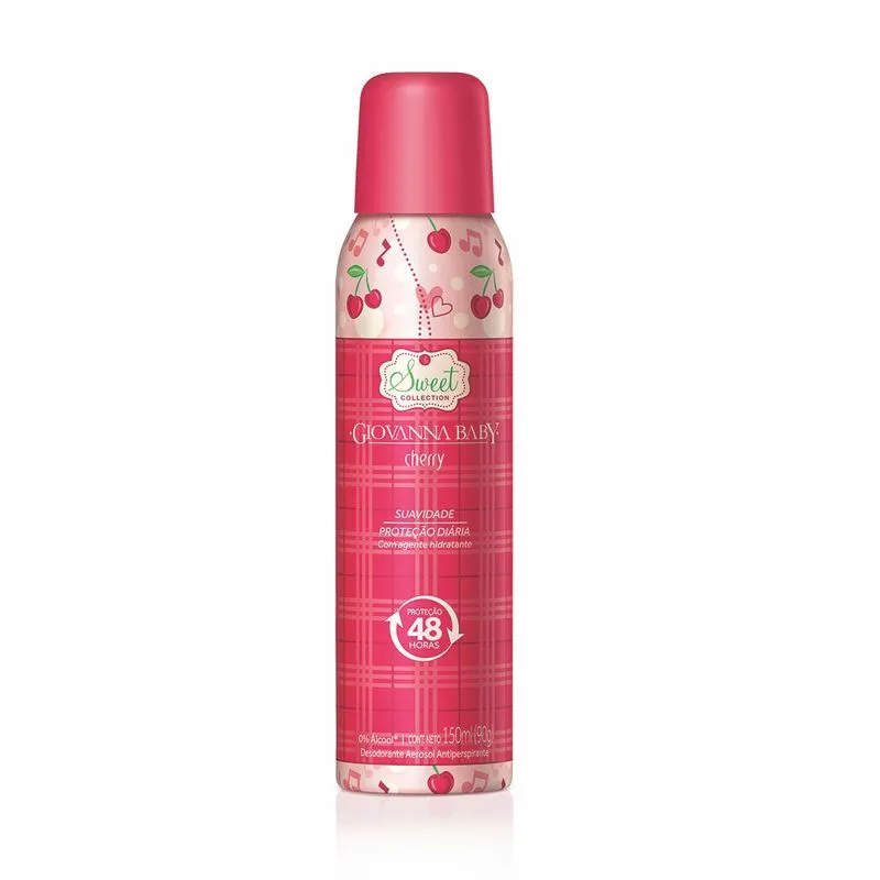 Desodorante Antiperspirante Giovanna Baby Cherry 48h Aerossol 150ml