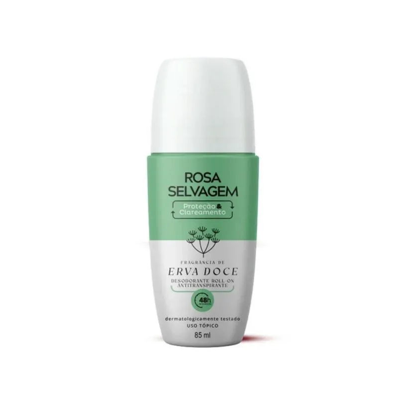 Desodorante Roll-on Clareador Rosa Selvagem Erva Doce 85ml