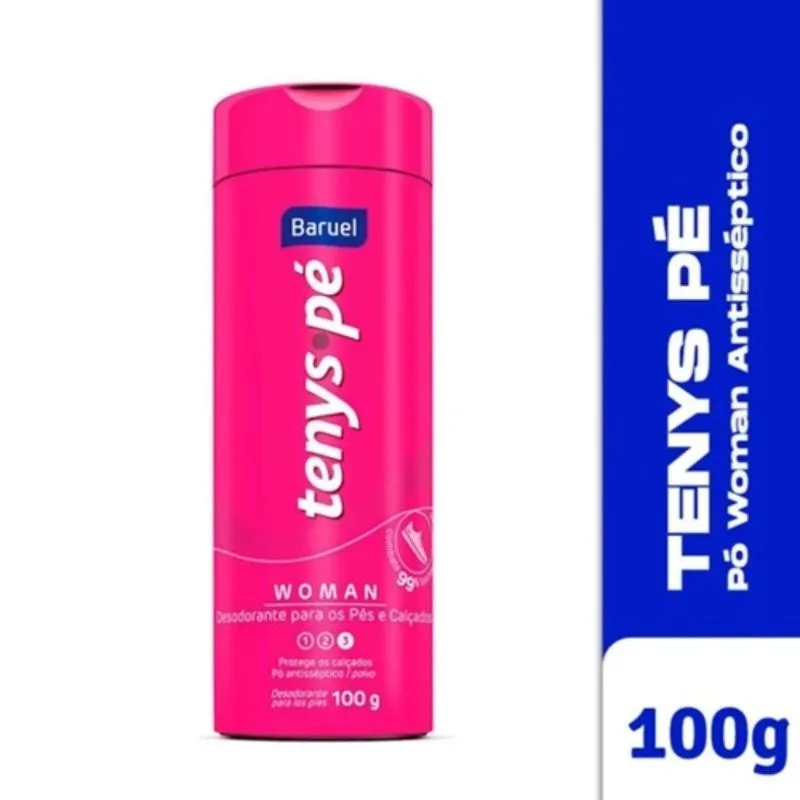 Desodorante para os Pés Tenys Pé Woman Antisséptico Pó 100g