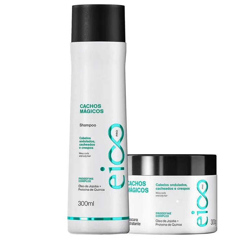 Eico Pro - Cachos Mágicos Shampoo + Máscara - Kit Capilar - 300ml + 300ml