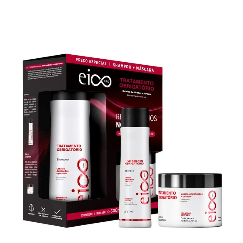 Eico Pro - Tratamento Obrigatório - Kit Shampoo 300ml + Máscara 300g
