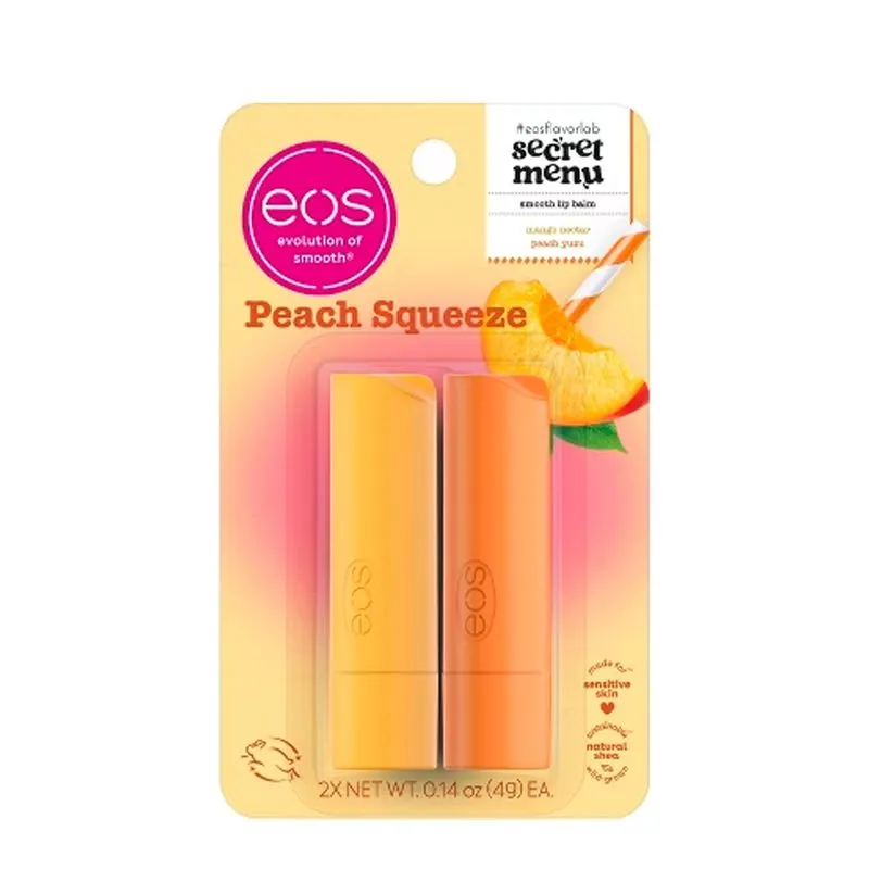 Eos - Peach Squeeze Lip Balm Stick - Bálsamo Labial 8g