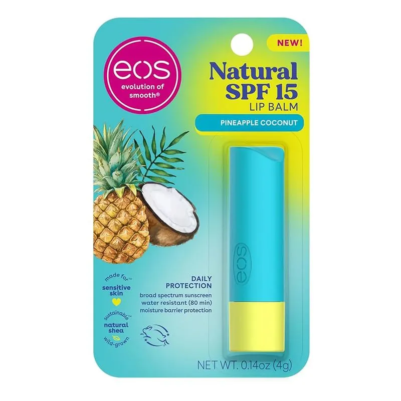 EOS Stick Natural SPF 15 Lip Balm Pineapple Coconut - Hidratante Labial