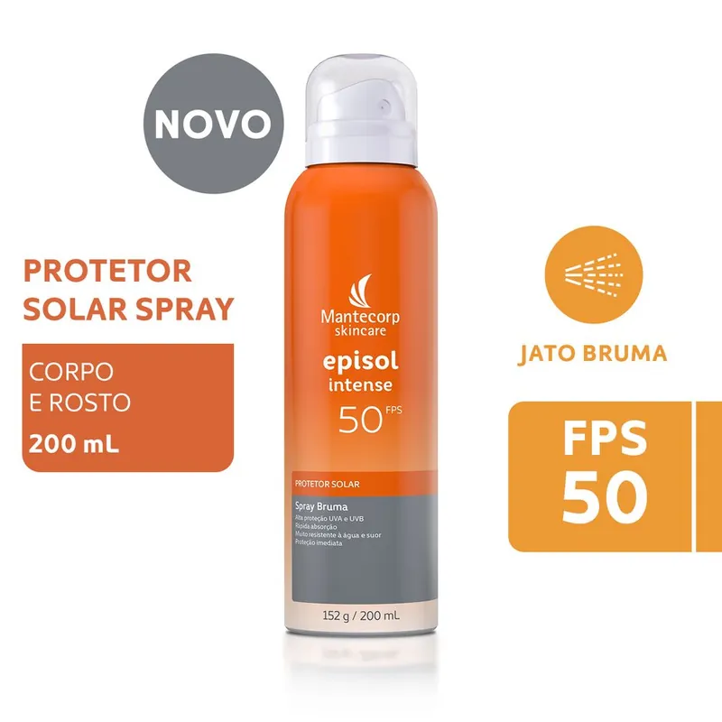 Protetor Solar Episol Intense FPS50 Bruma Spray 200ml