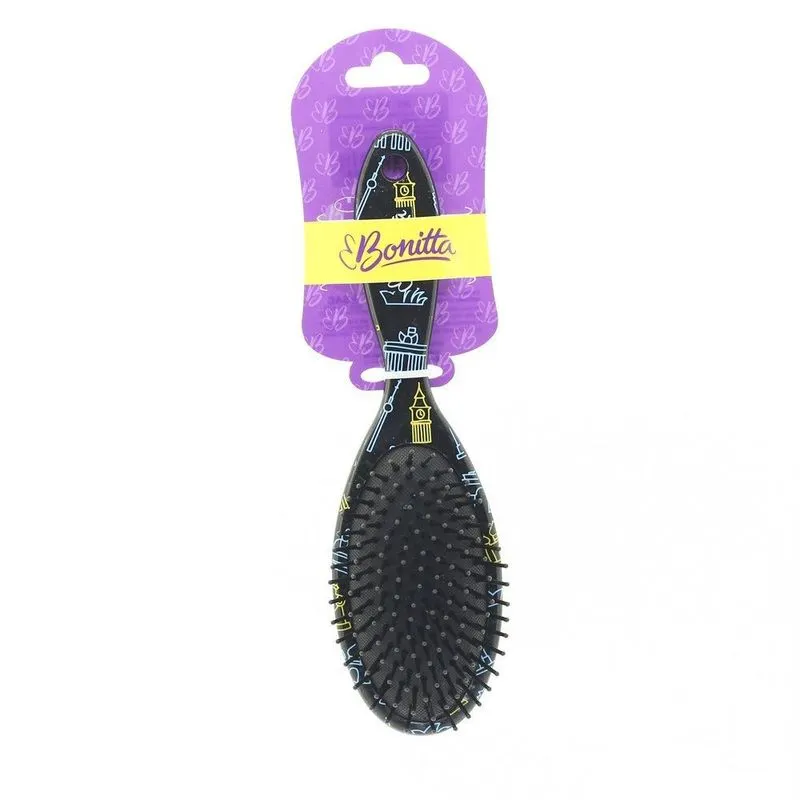 Escova de Cabelo Bonitta Oval Estampada Média M - Boni Ref. 508