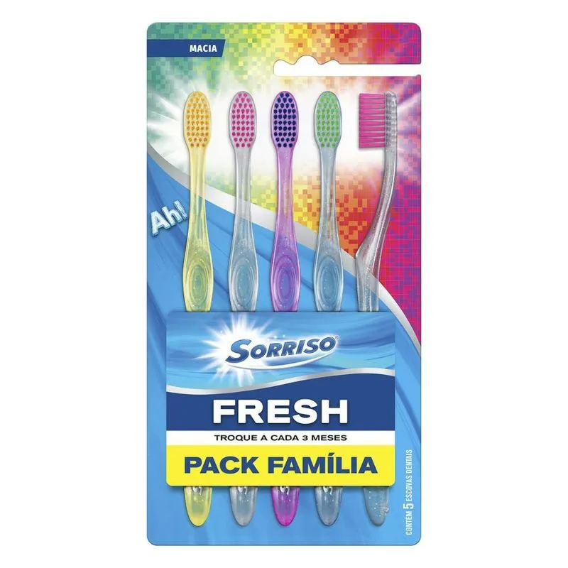 Escova de Dente Sorriso Fresh 5 unid