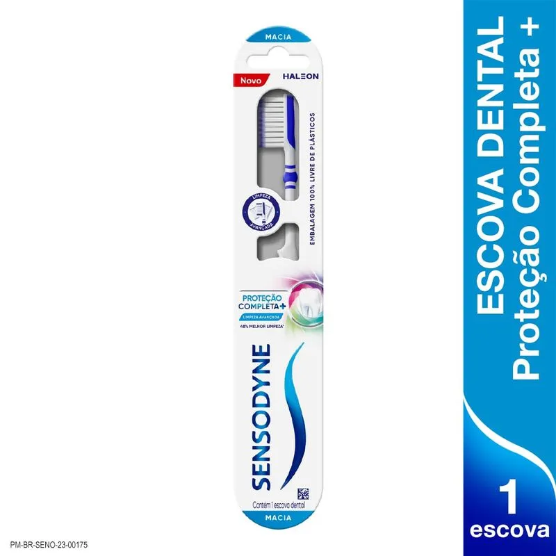 Escova Dental Sensodyne Proteção Completa+ Cerdas Macia para Dentes Sensíveis 1 Unidade