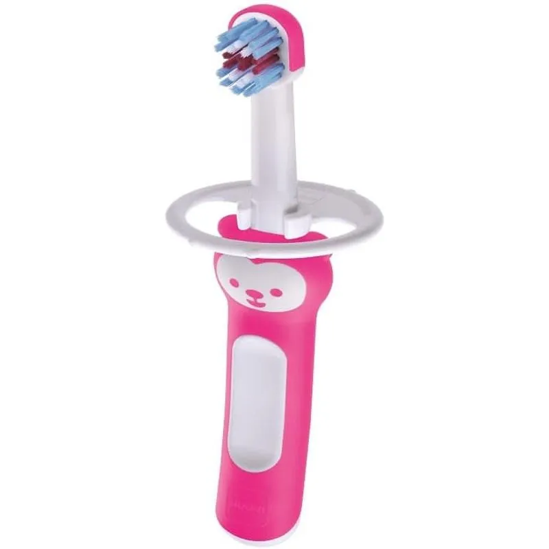 Escova Dental Infantil MAM Baby's Brush +6 meses Rosa 1 Unidade
