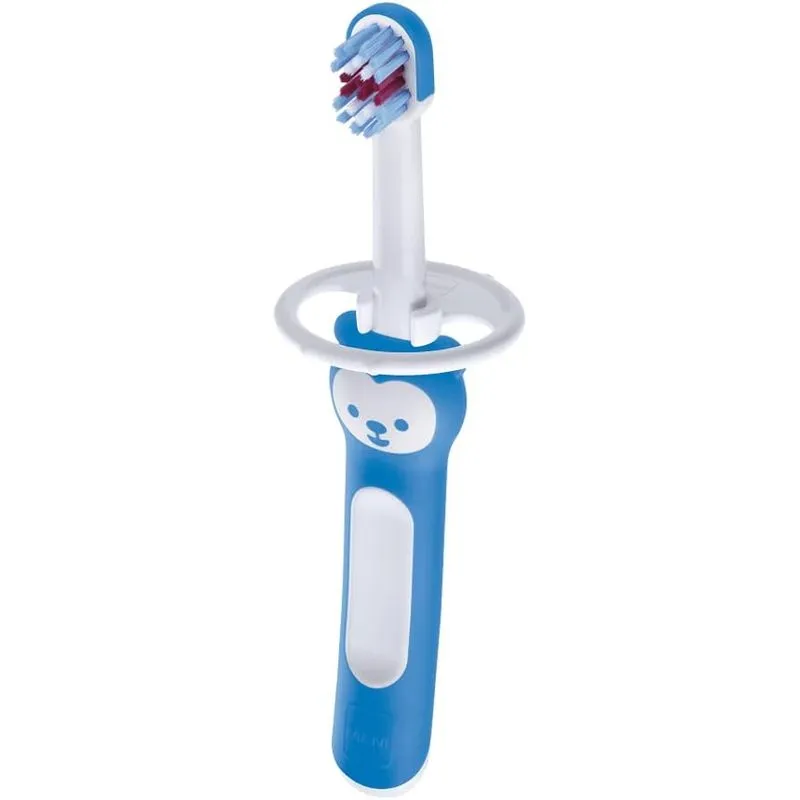 Escova Dental Infantil MAM Baby's Brush +6 meses Azul 1 Unidade