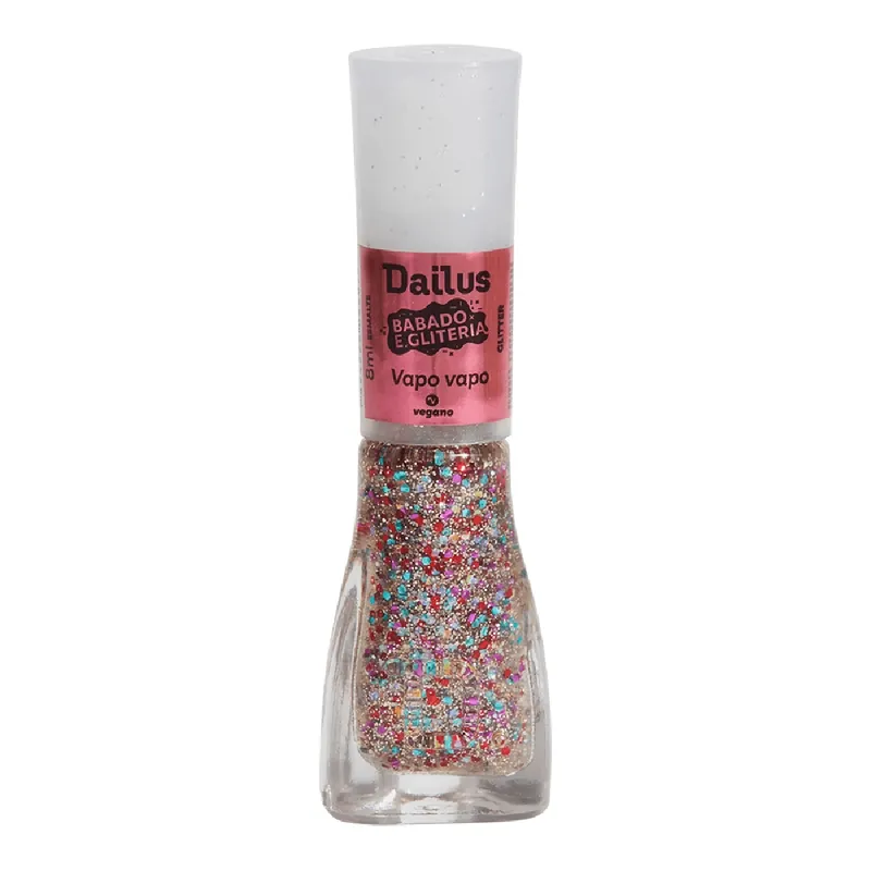 Esmalte Dailus Babado e Gliteria Vapo Vapo Glitter 8ml