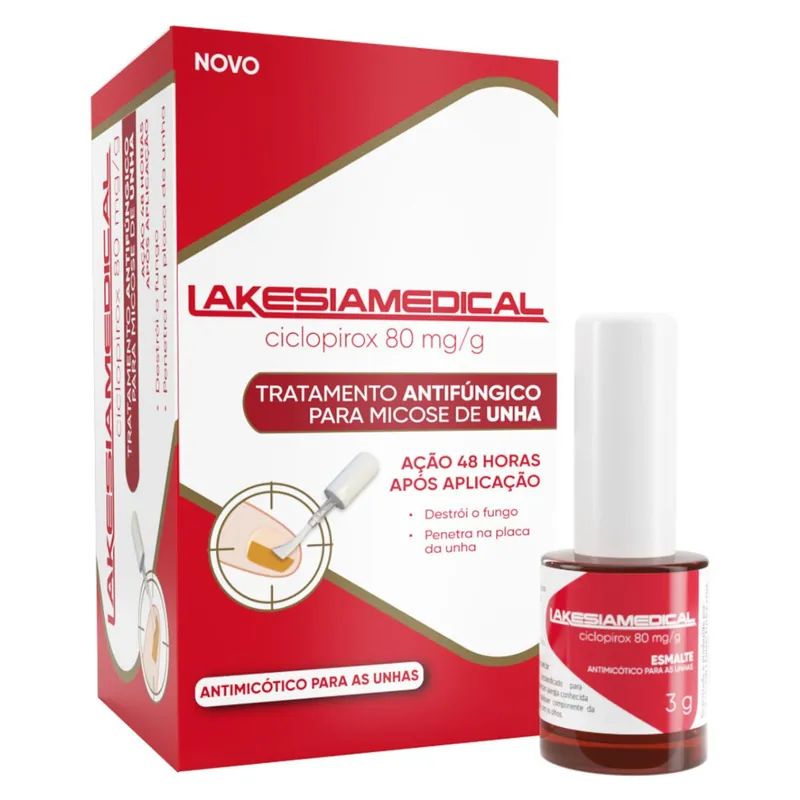 Esmalte Lakesia Medical Ciclopirox 80mg/G 3g