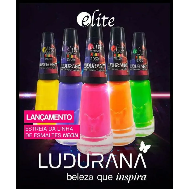 Esmalte Ludurana Cremoso Amarelo Neon 8ml