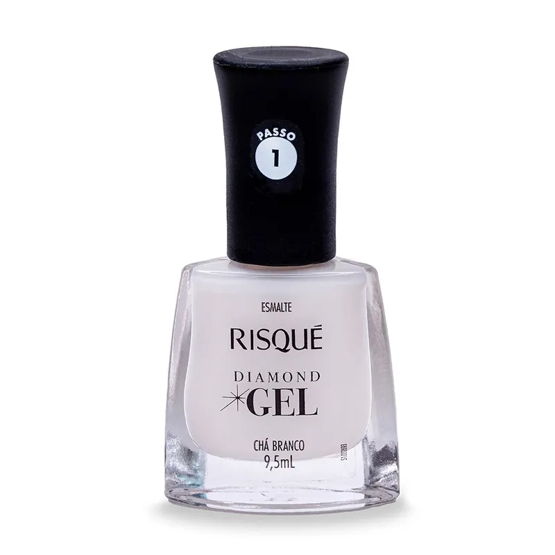 Esmalte Risqué Diamond Gel Chá Branco Cremoso 9,5ml