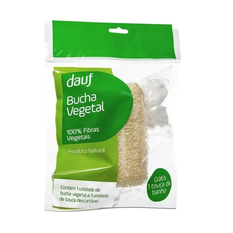 Esponja Banho Dauf natural grátis Touca