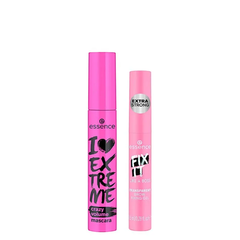 Essence - Kit Máscara para Cílios Preta 12ml + Máscara para Cílios Transparente 8,5ml