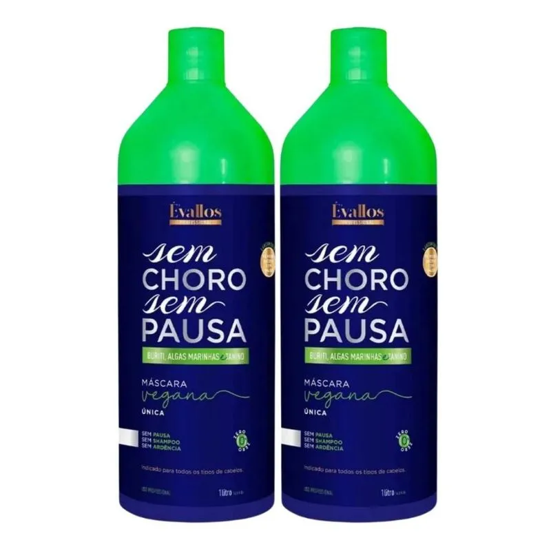 Évallos Vegana Sem Choro Sem Pausa Kit - 2 Progressivas 1000ml