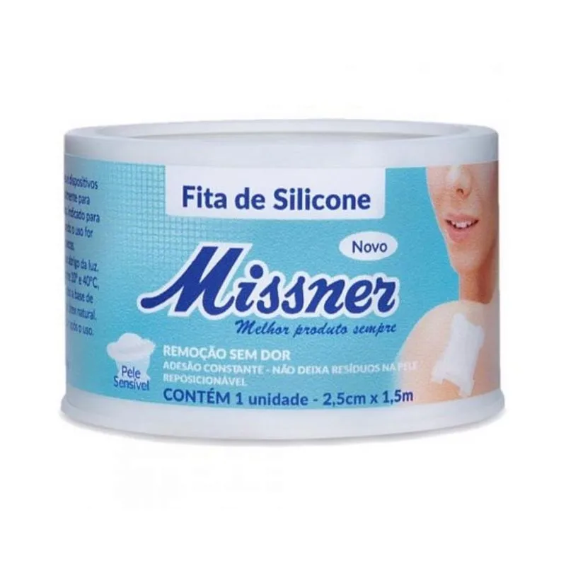 Fita de Silicone Hipoalergênica Missner 2,5cm x 1,5m