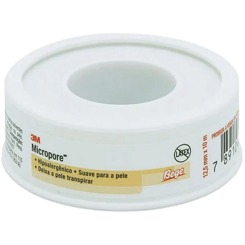 Fita Médica Micropore 3M 1533 - Bege - 12.5mmx10m - unidade