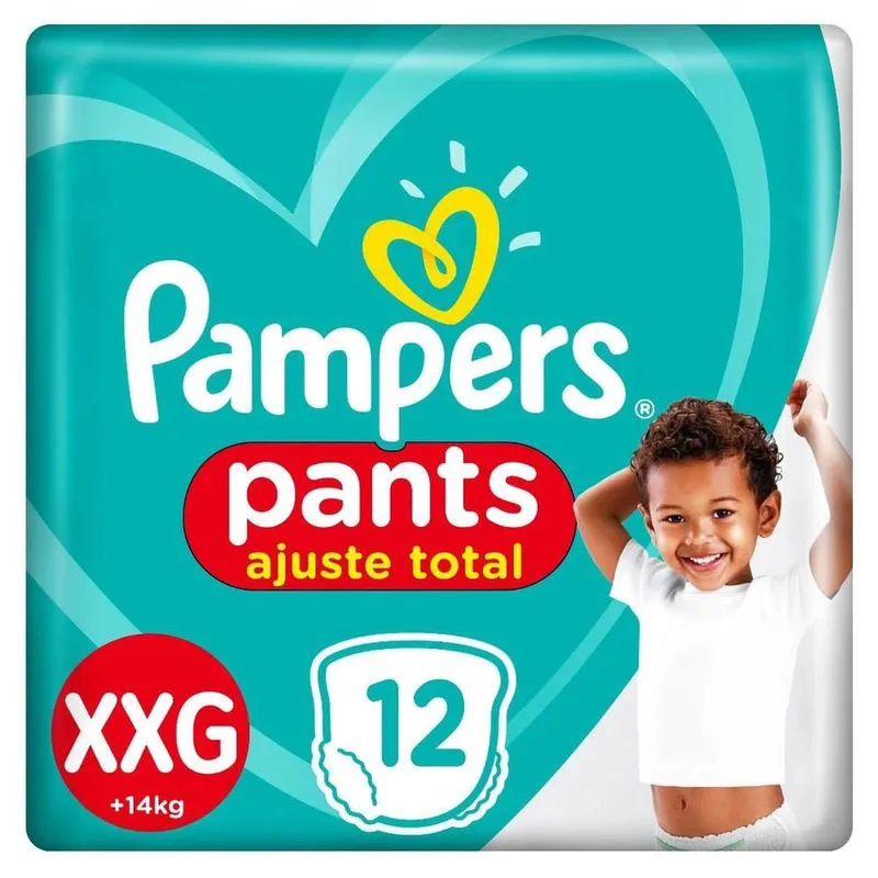 Fralda Confortsec Pants Pampers - Pacotão Tamanho XXG - 12 Unidades