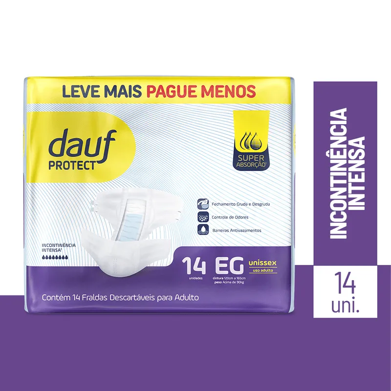 Fralda Geriatrica Dauf Protect Extra G 14 Unidades