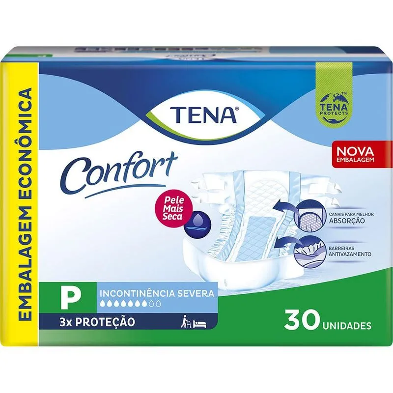 Fralda Geriátrica Tena Confort P - 30 Unidades
