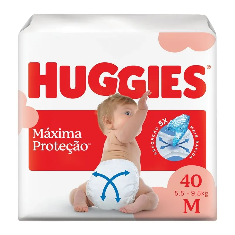 Fralda Huggies Supreme Care Xtra Flex M 40 Unidades