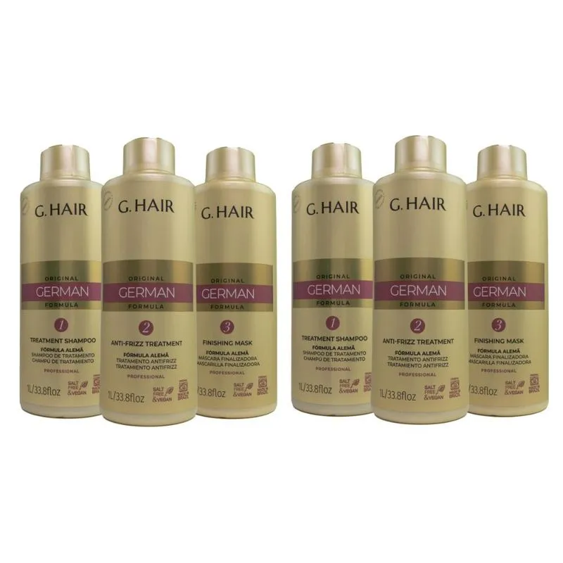 G.Hair Escova Progressiva Alemã 2 Kits (3 x 1L)