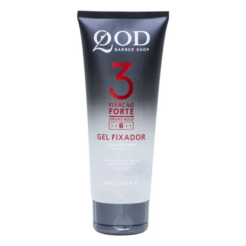 Gel Capilar Qod Barber Shop 3 Fixação Forte 200g