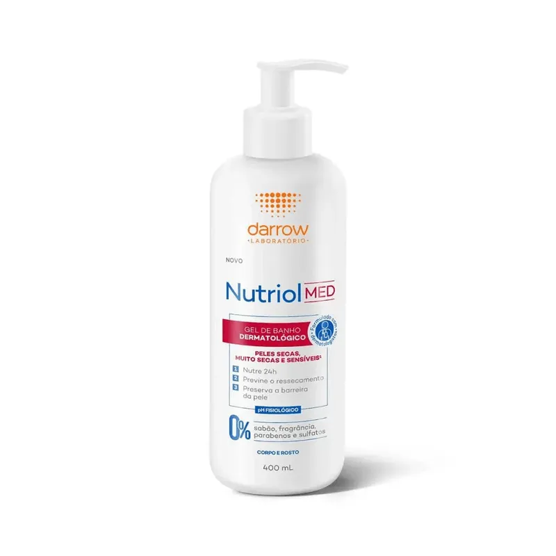 Gel de Banho Darrow Nutriol Med Peles Secas e Sensíveis 400ml