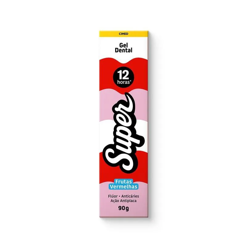 Gel Dental Super 12h Frutas Vermelhas e Menta 90g