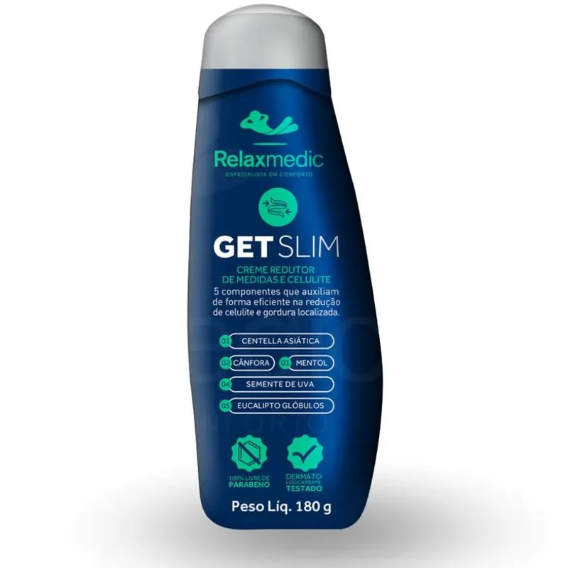 Gel Get Slim Redutor de Medidas e Celulite Relaxmedic - 180g