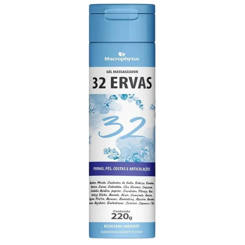 Gel Massageador 32 Ervas 220g - Macrophytus