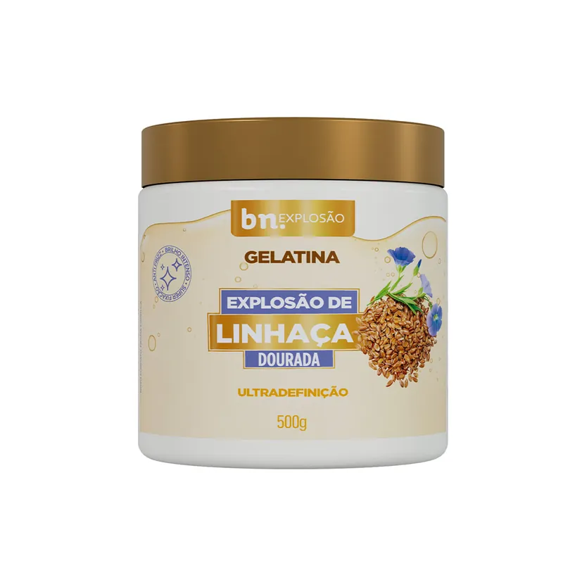 Gelatina Explosão De Linhaça Dourada 500g