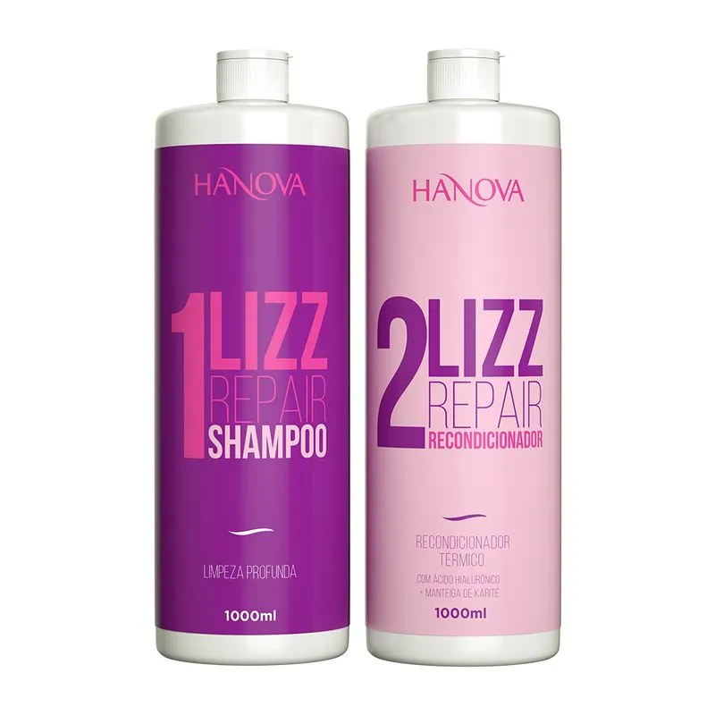 Hanova Kit Escova Progressiva Lizz Repair 1000ml